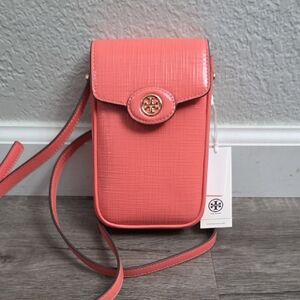 Tory Burch Robinson Crosshatched Phone Crossbody